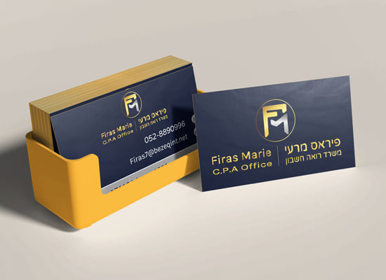 עיצוב לוגו וכרטיס ביקור תואם
